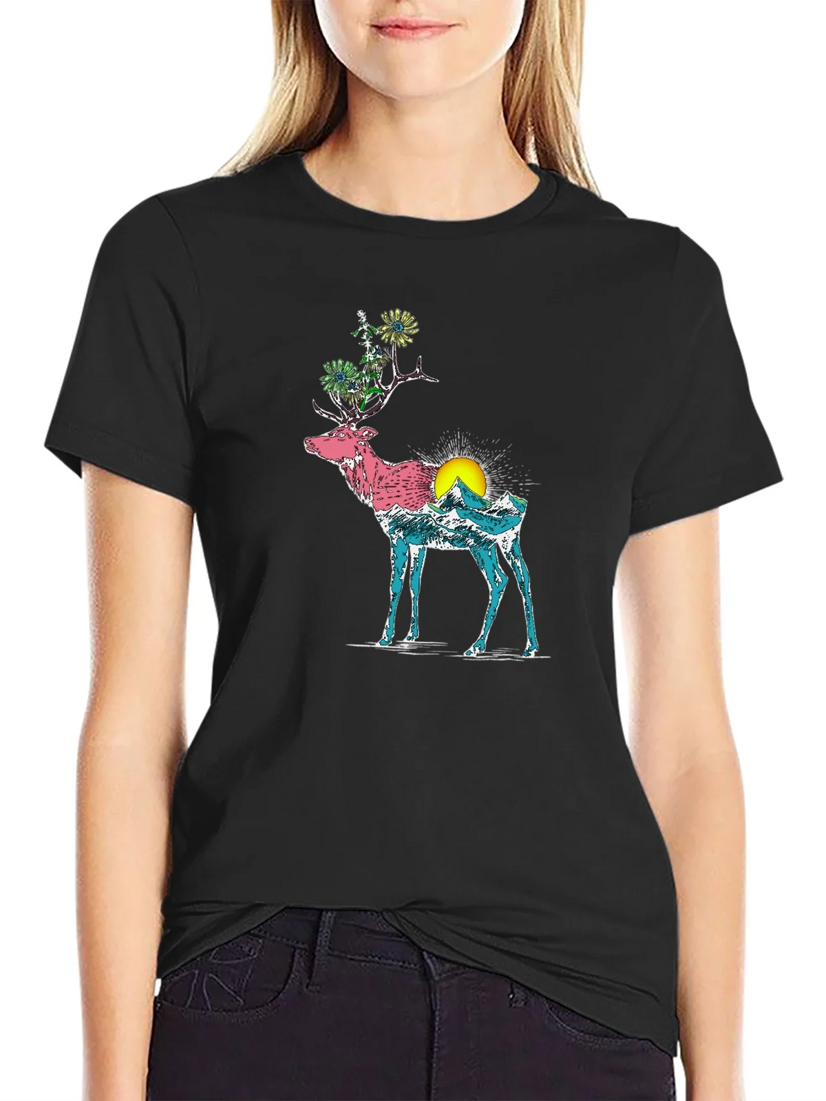 Nature Deer Graphic Tee product image 2