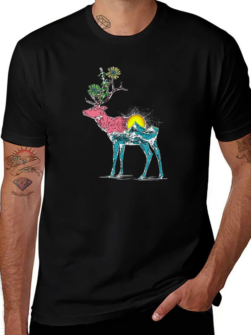Nature Deer Graphic Tee product image 1