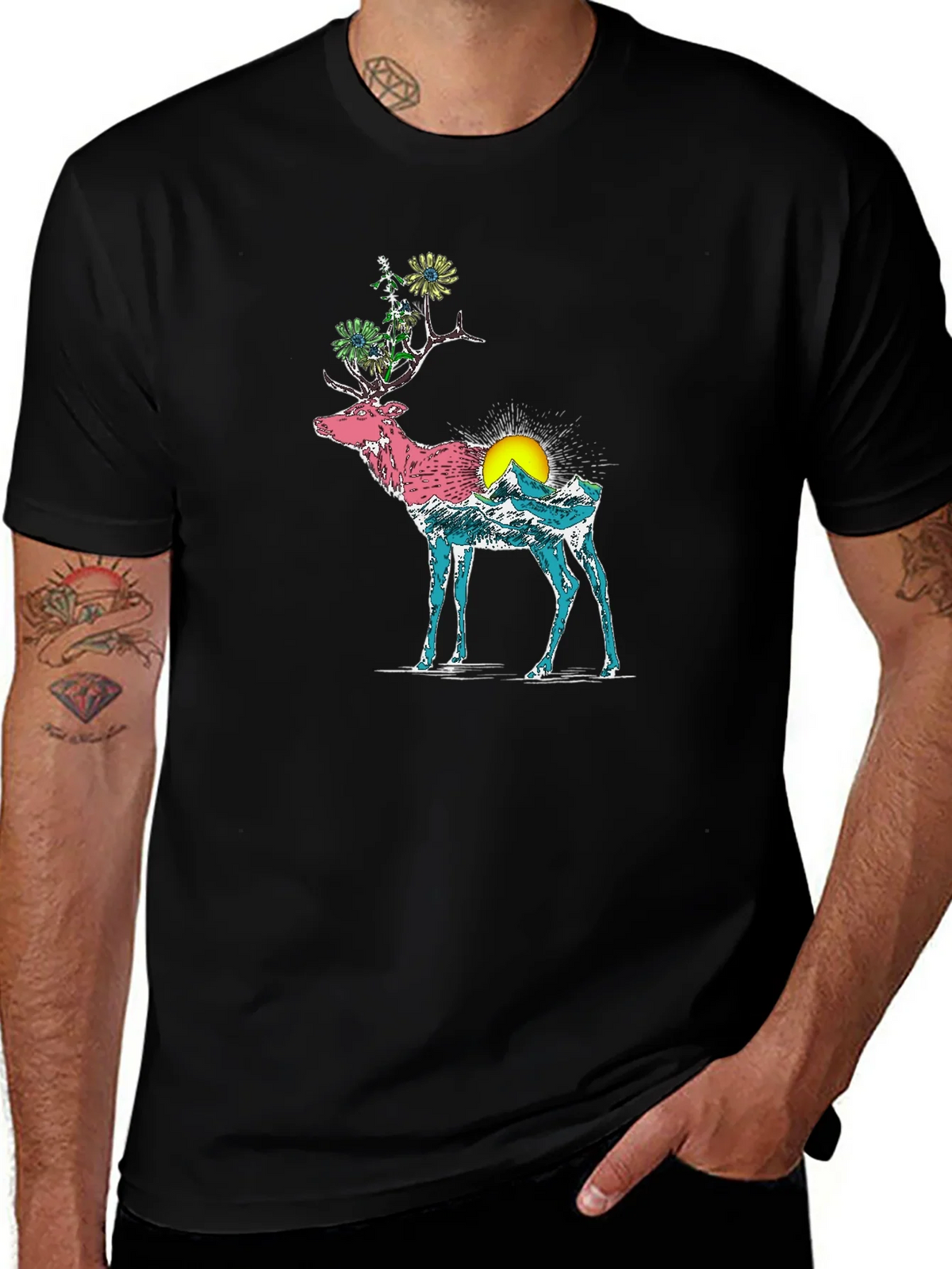 Nature Deer Graphic Tee product image 1