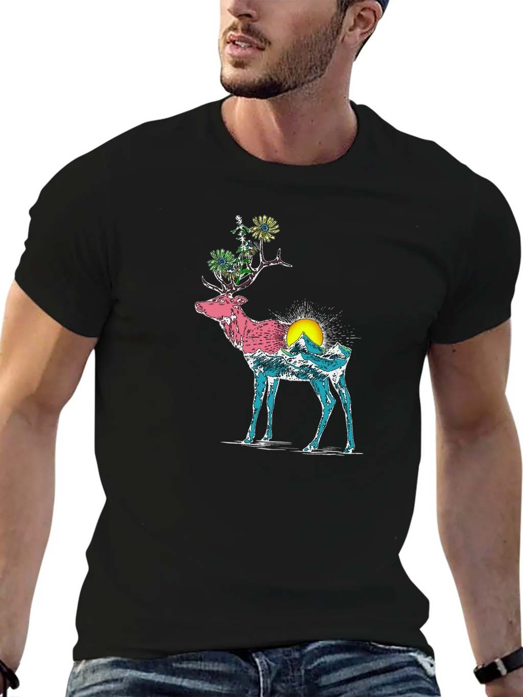 Nature Deer Graphic Tee product image 6