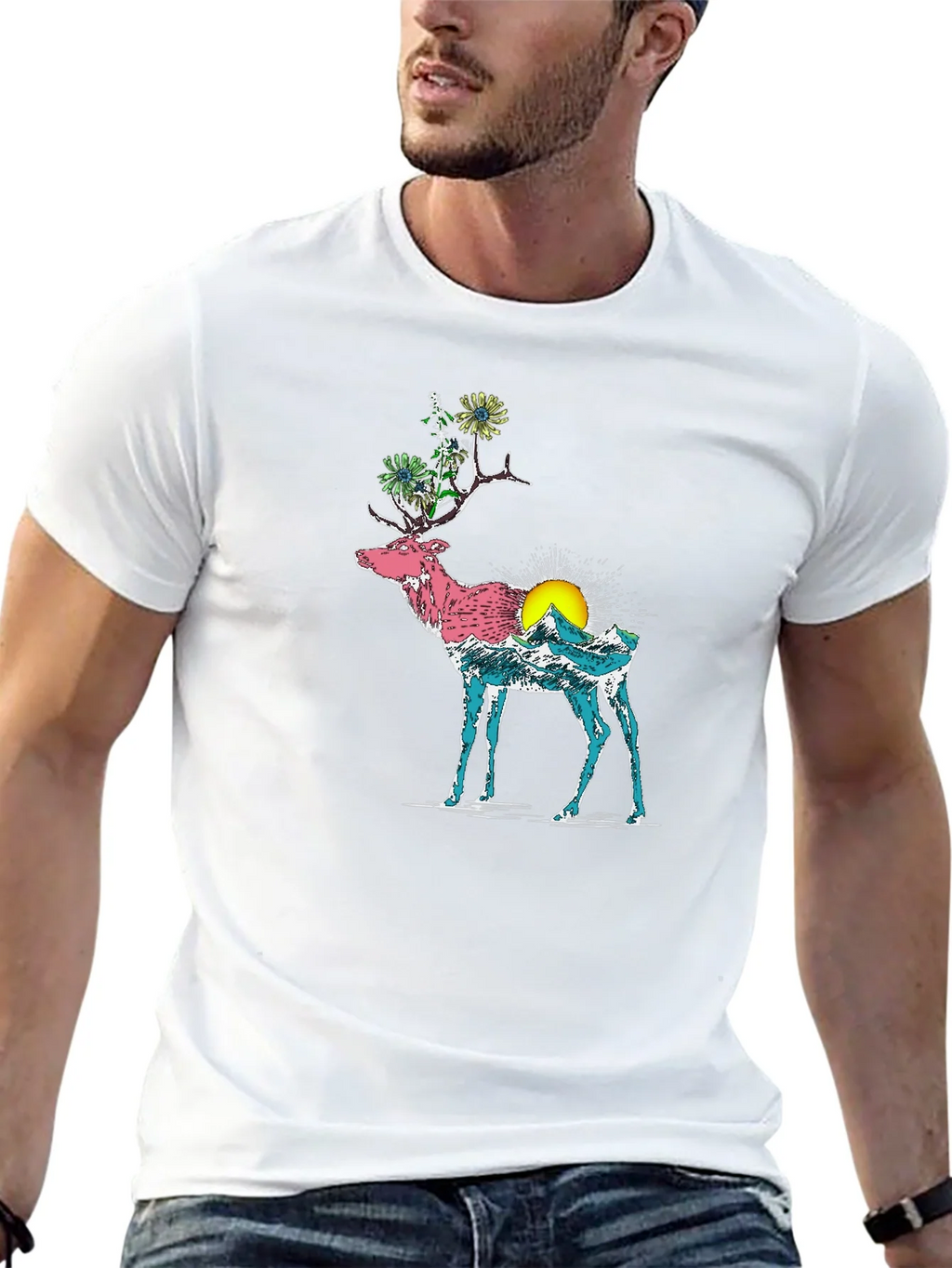 Nature Deer Graphic Tee product image 11