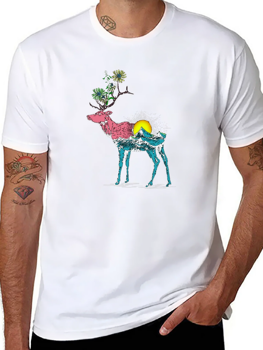 Nature Deer Graphic Tee product image 7