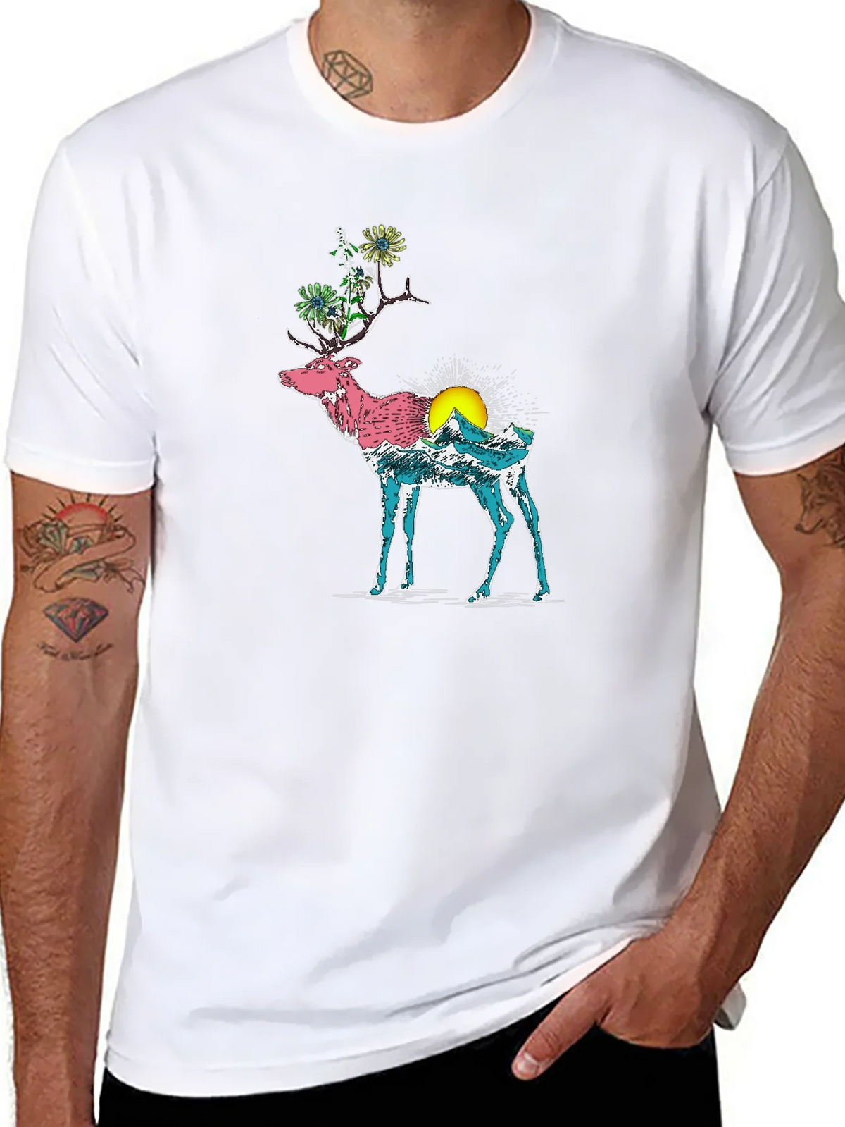 Nature Deer Graphic Tee product image 7