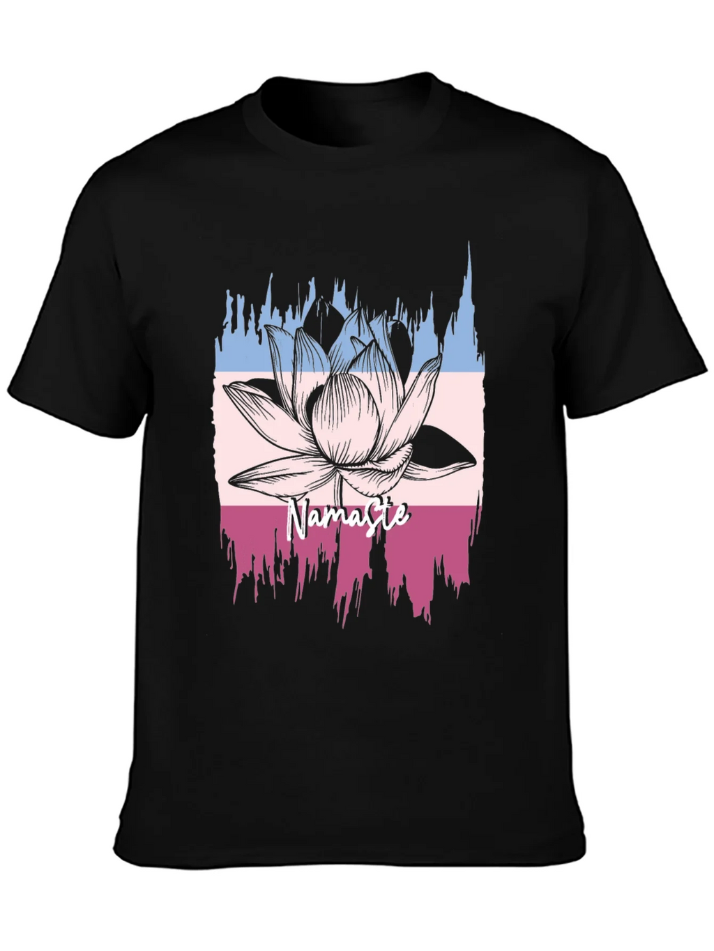 Namaste Lotus Graphic T-Shirt - Black product image 2