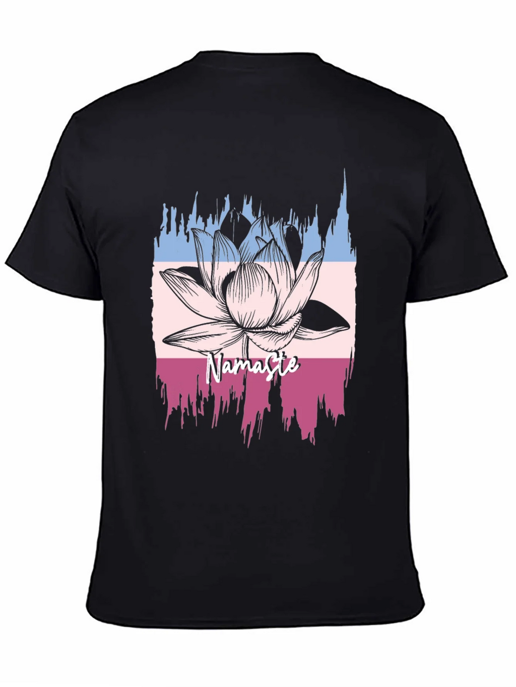 Namaste Lotus Graphic T-Shirt - Black product image 3