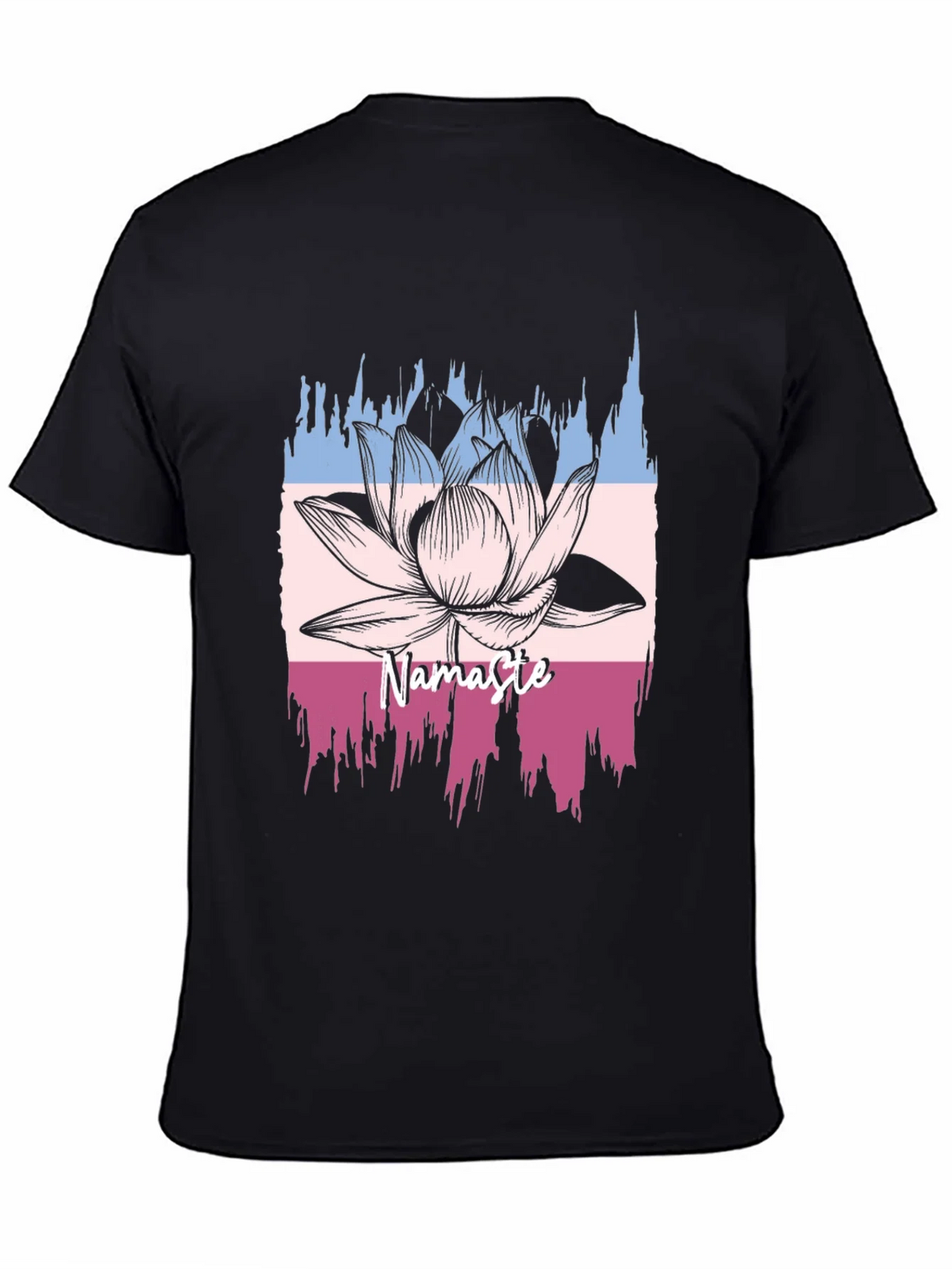 Namaste Lotus Graphic T-Shirt - Black product image 3