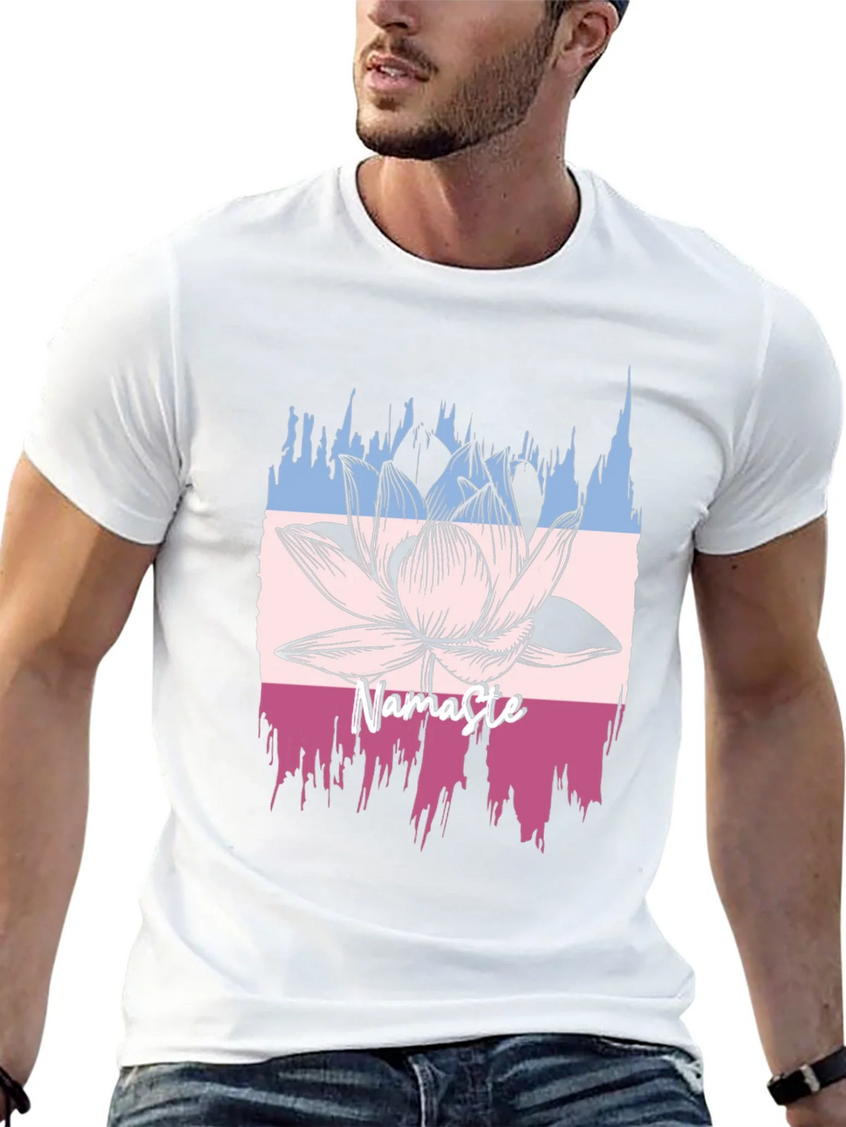 Namaste Lotus Graphic T-Shirt - Black product image 9