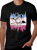 Namaste Lotus Graphic T-Shirt - Black product image 1