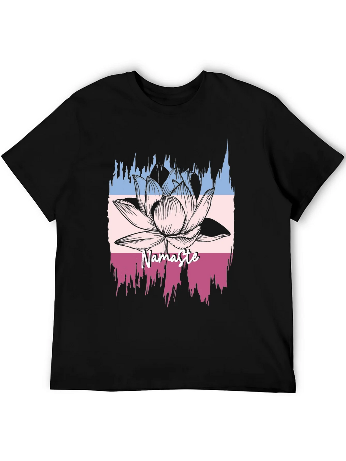 Namaste Lotus Graphic T-Shirt - Black product image 4