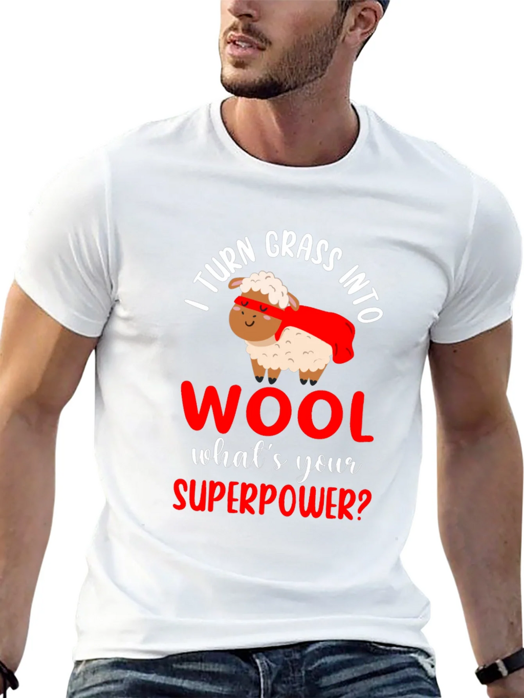 I Turn Grass Into Wool T-Shirt product image 12