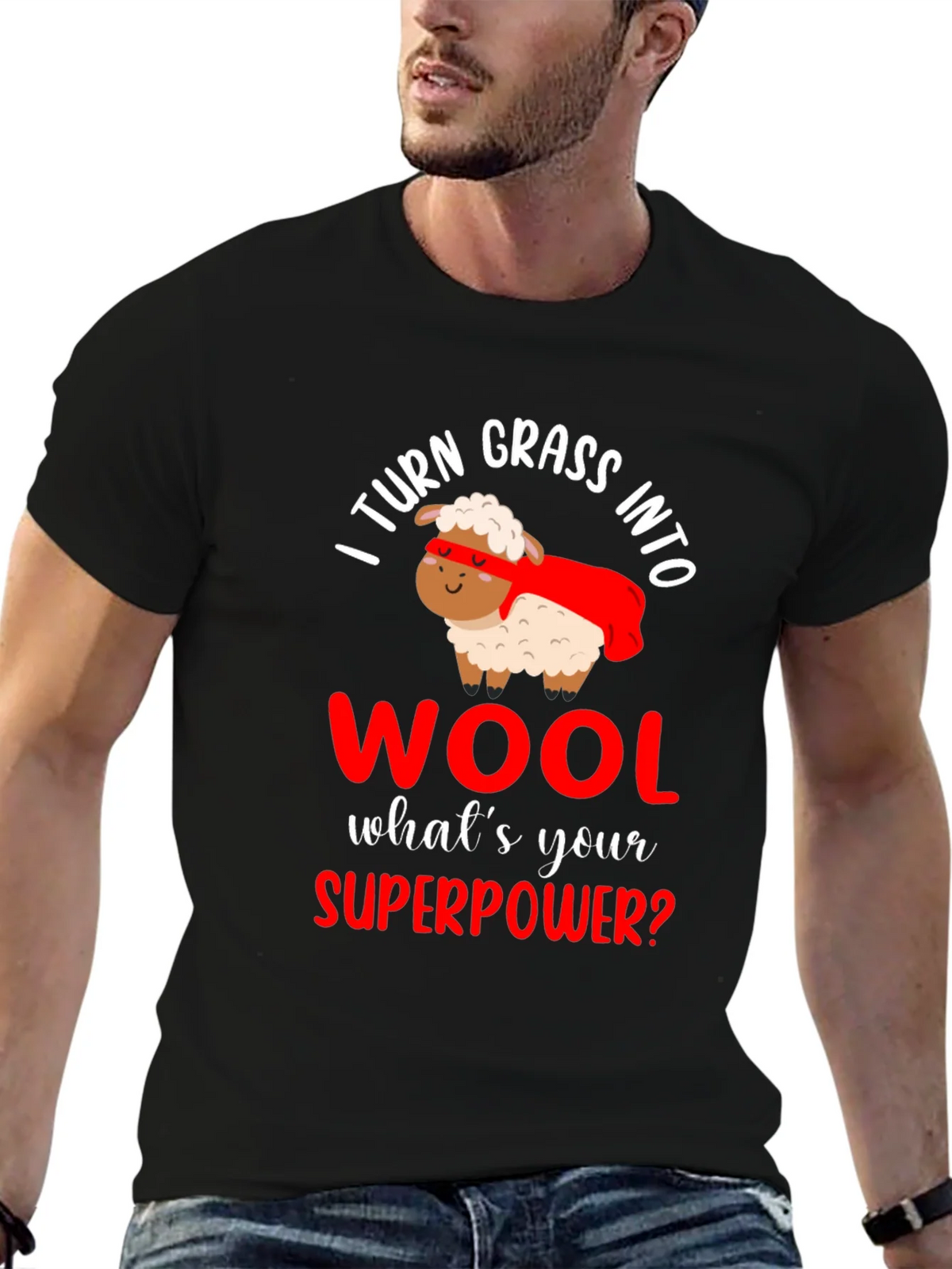 I Turn Grass Into Wool T-Shirt product image 6