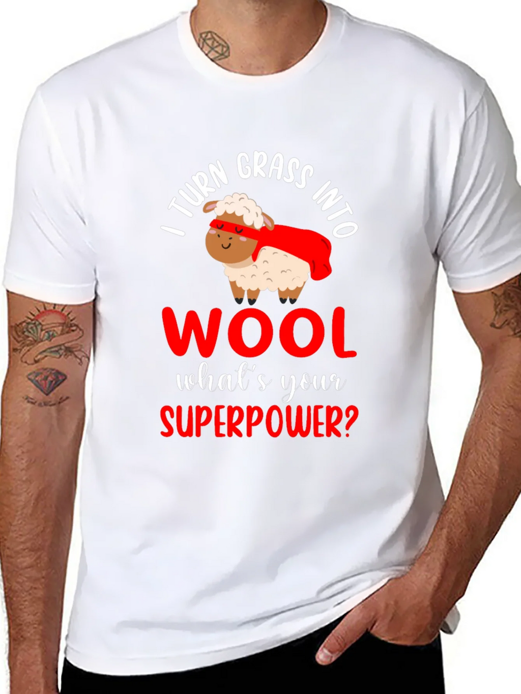 I Turn Grass Into Wool T-Shirt product image 7
