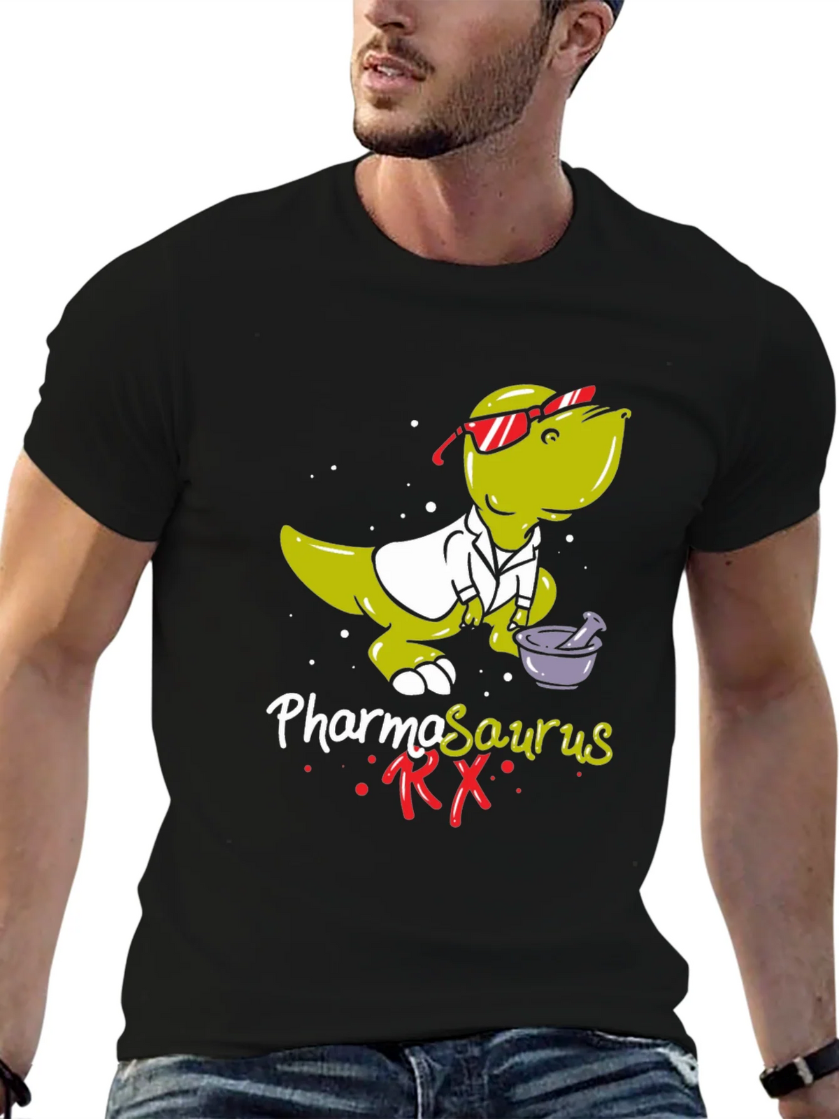 Pharmasaurus RX T-Shirt - Funny Pharmacist Dinosaur Tee product image 6