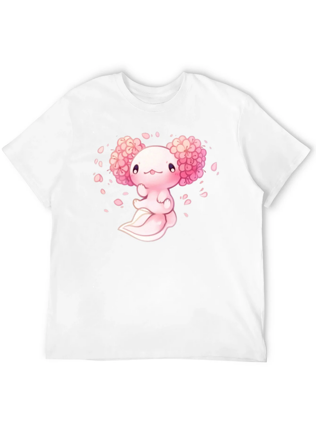 Axolotl Sakura Black T-Shirt product image 11