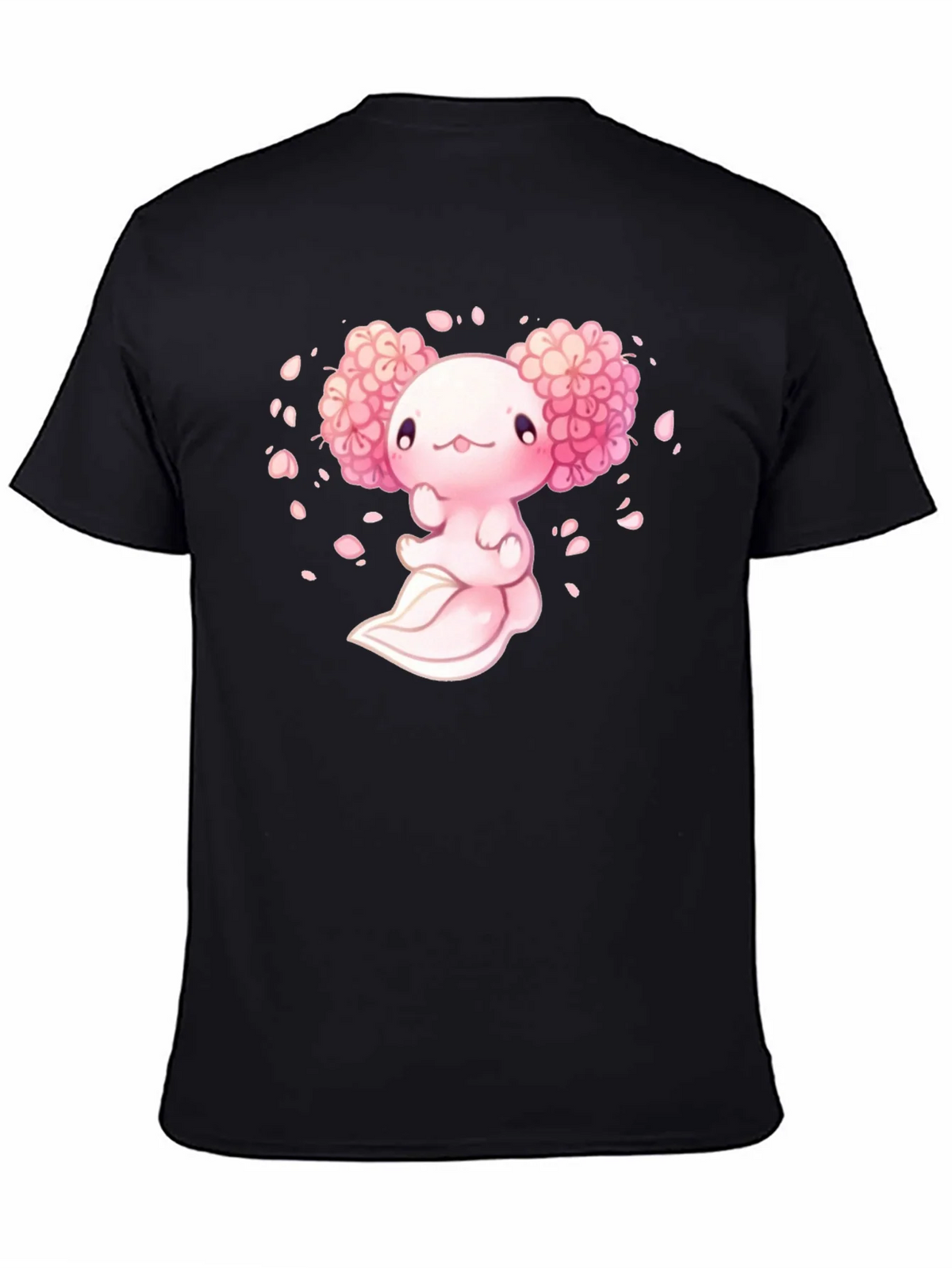 Axolotl Sakura Black T-Shirt product image 4
