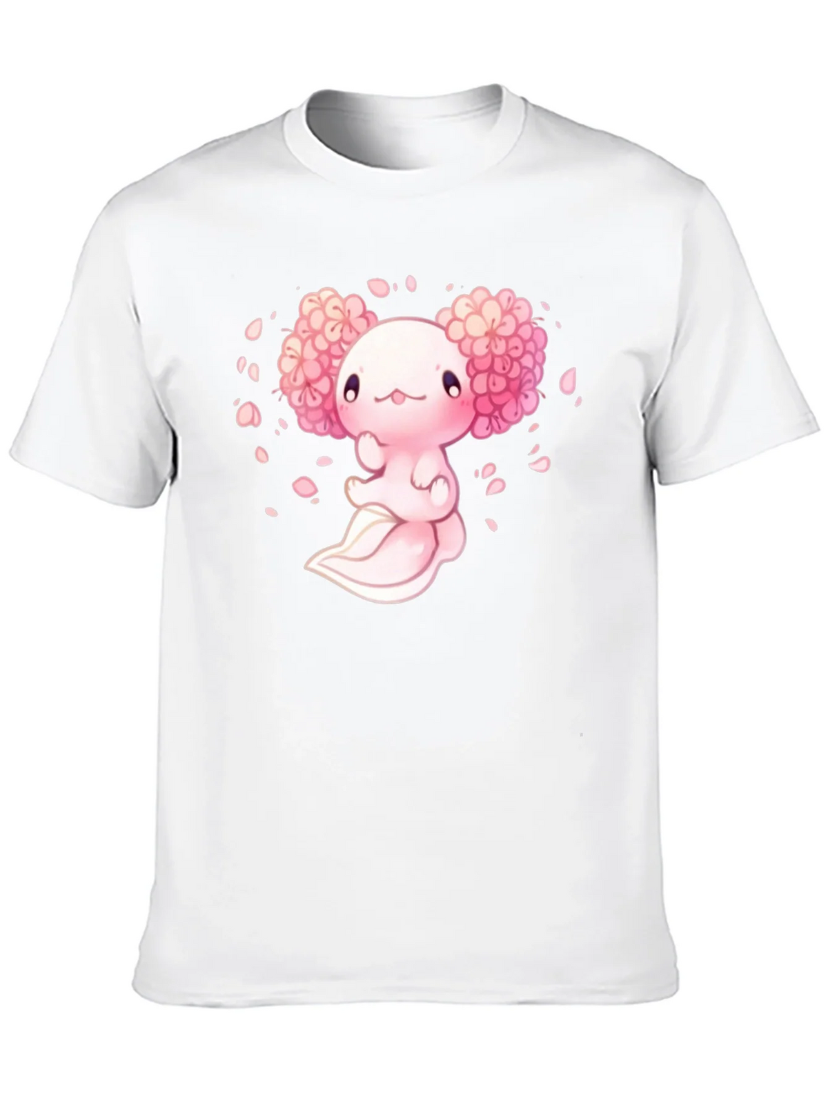 Axolotl Sakura Black T-Shirt product image 9