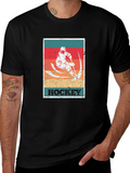 Vintage Hockey Player Graphic Tee product image 1