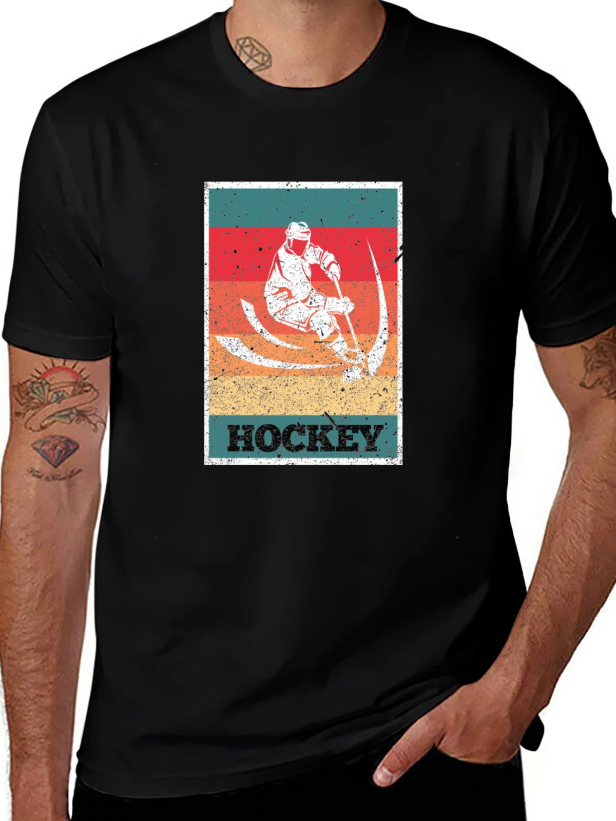 Vintage Hockey Player Graphic Tee product image 1