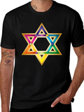 Rainbow Star of David Black T-Shirt product image 1