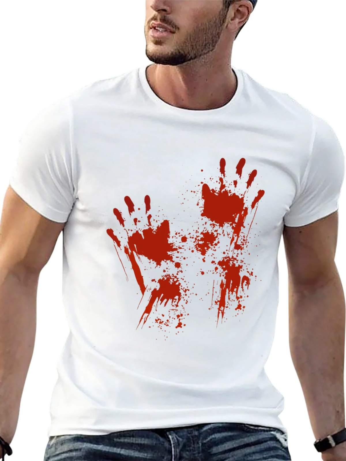Bloody Handprint T-Shirt - Halloween Horror Tee product image 9