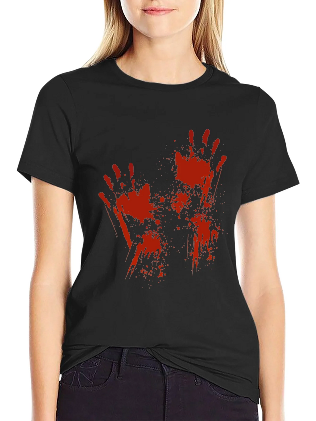 Bloody Handprint T-Shirt - Halloween Horror Tee product image 2