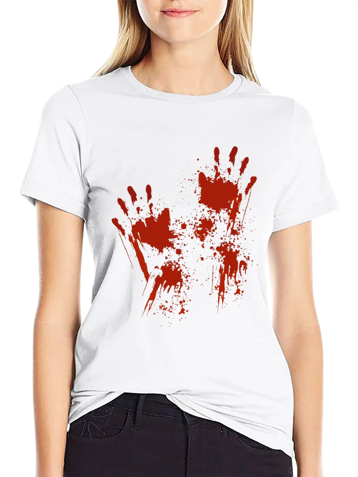 Bloody Handprint T-Shirt - Halloween Horror Tee product image 7