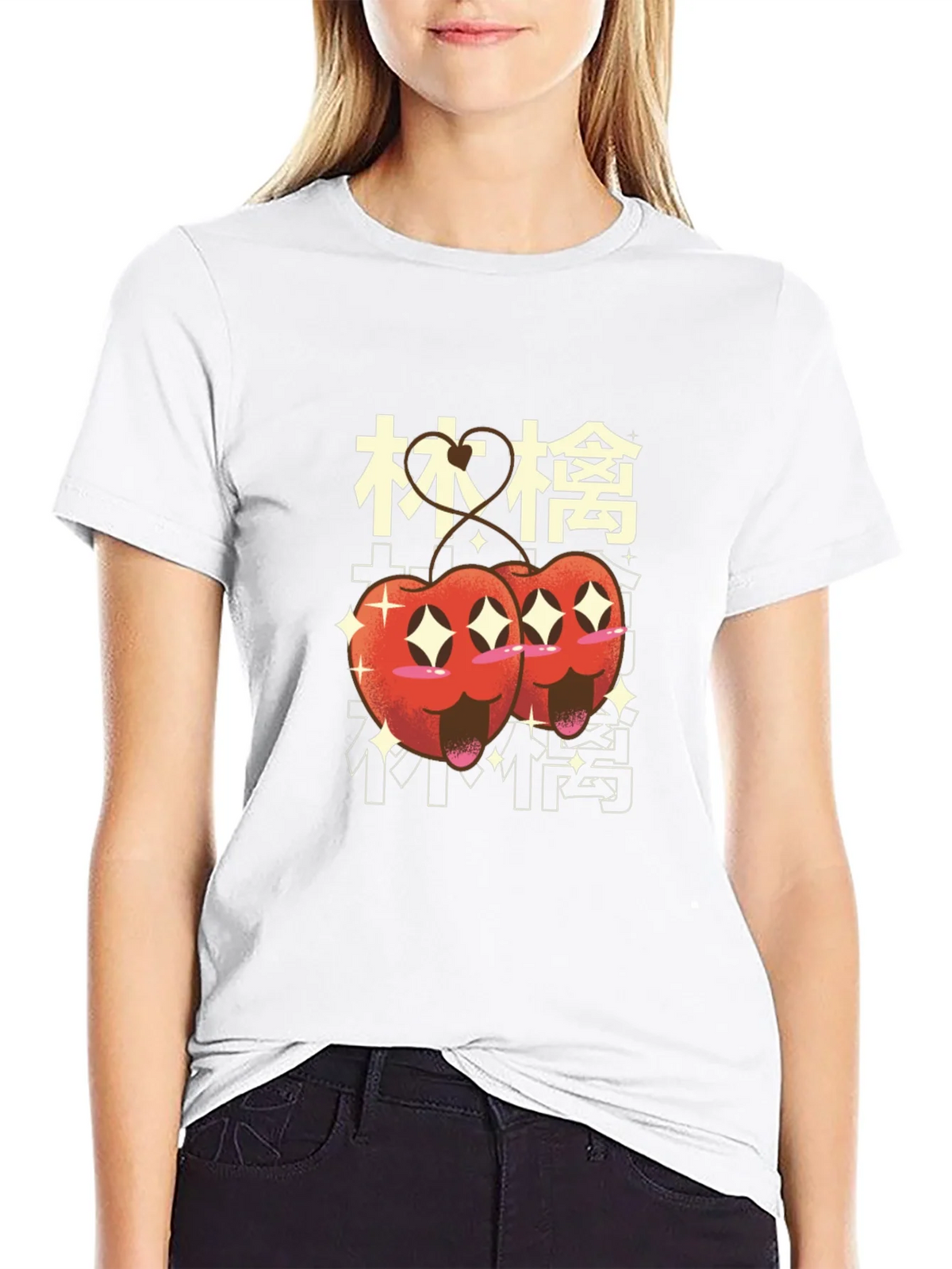 Kawaii Cherry Graphic Tee product image 8