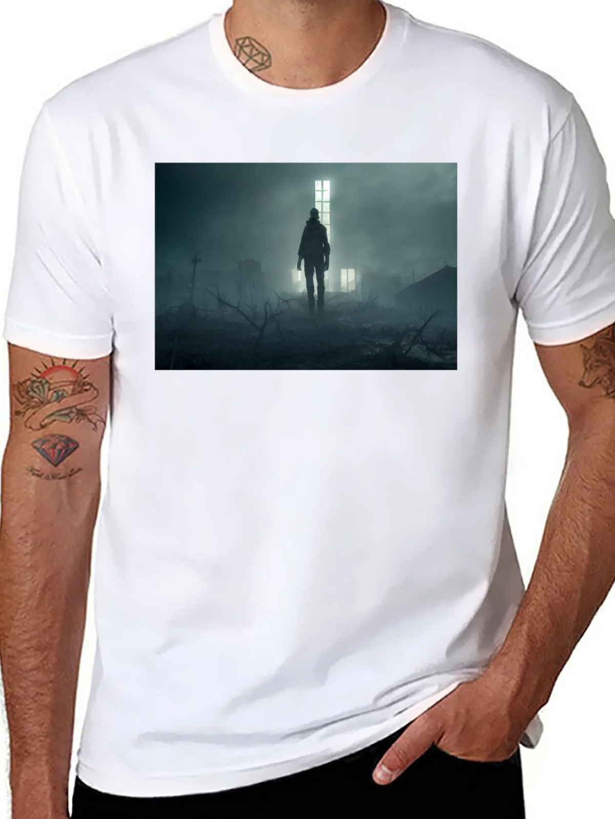 Post-Apocalyptic Wanderer Graphic Tee product image 7
