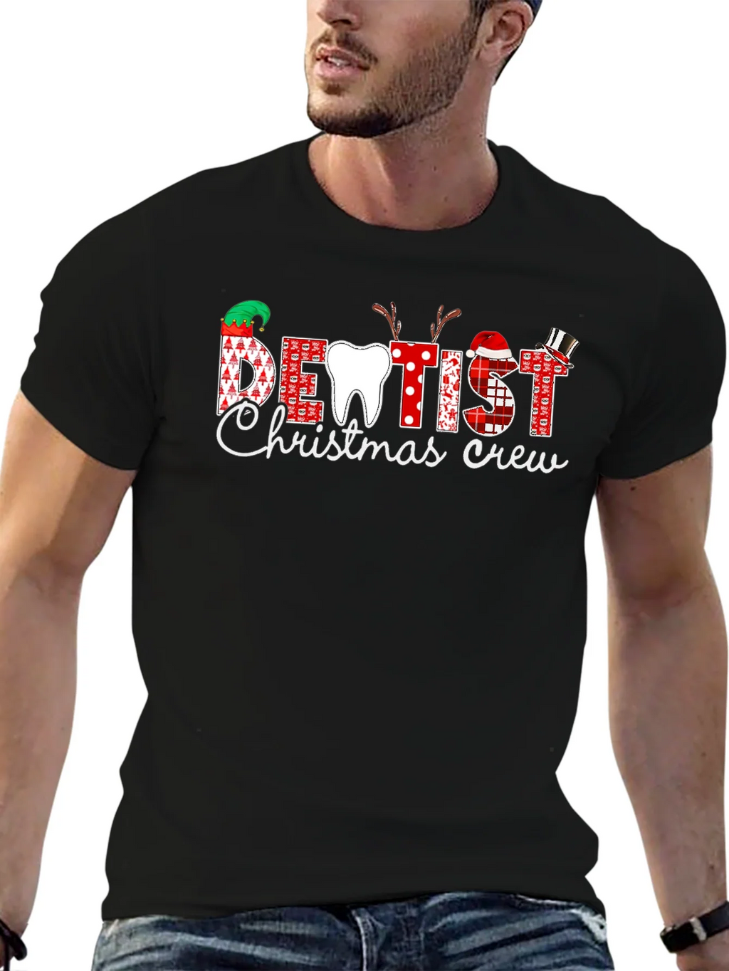 Dentist Christmas Crew T-Shirt - Holiday Dental Apparel product image 6
