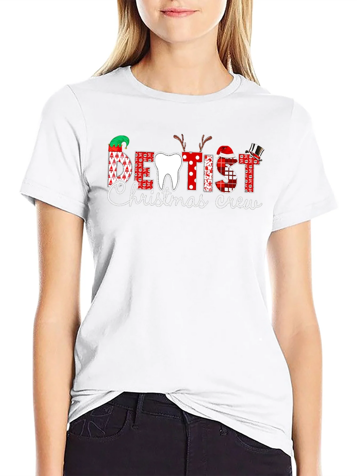 Dentist Christmas Crew T-Shirt - Holiday Dental Apparel product image 8