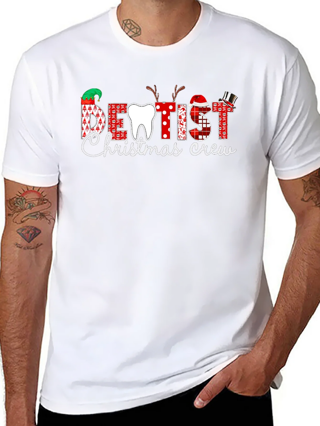 Dentist Christmas Crew T-Shirt - Holiday Dental Apparel product image 7