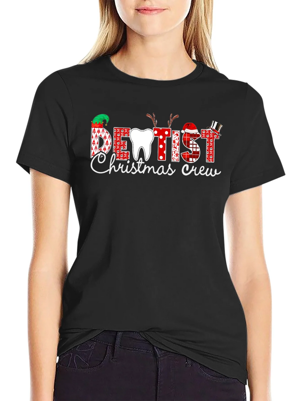 Dentist Christmas Crew T-Shirt - Holiday Dental Apparel product image 2