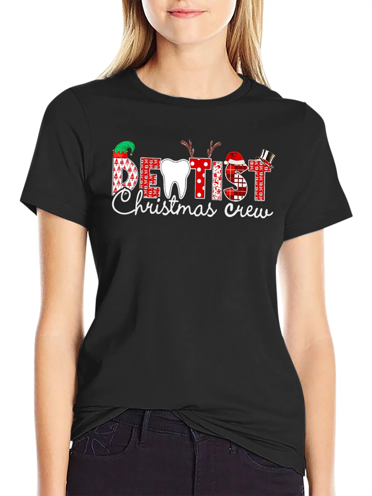 Dentist Christmas Crew T-Shirt - Holiday Dental Apparel product image 2