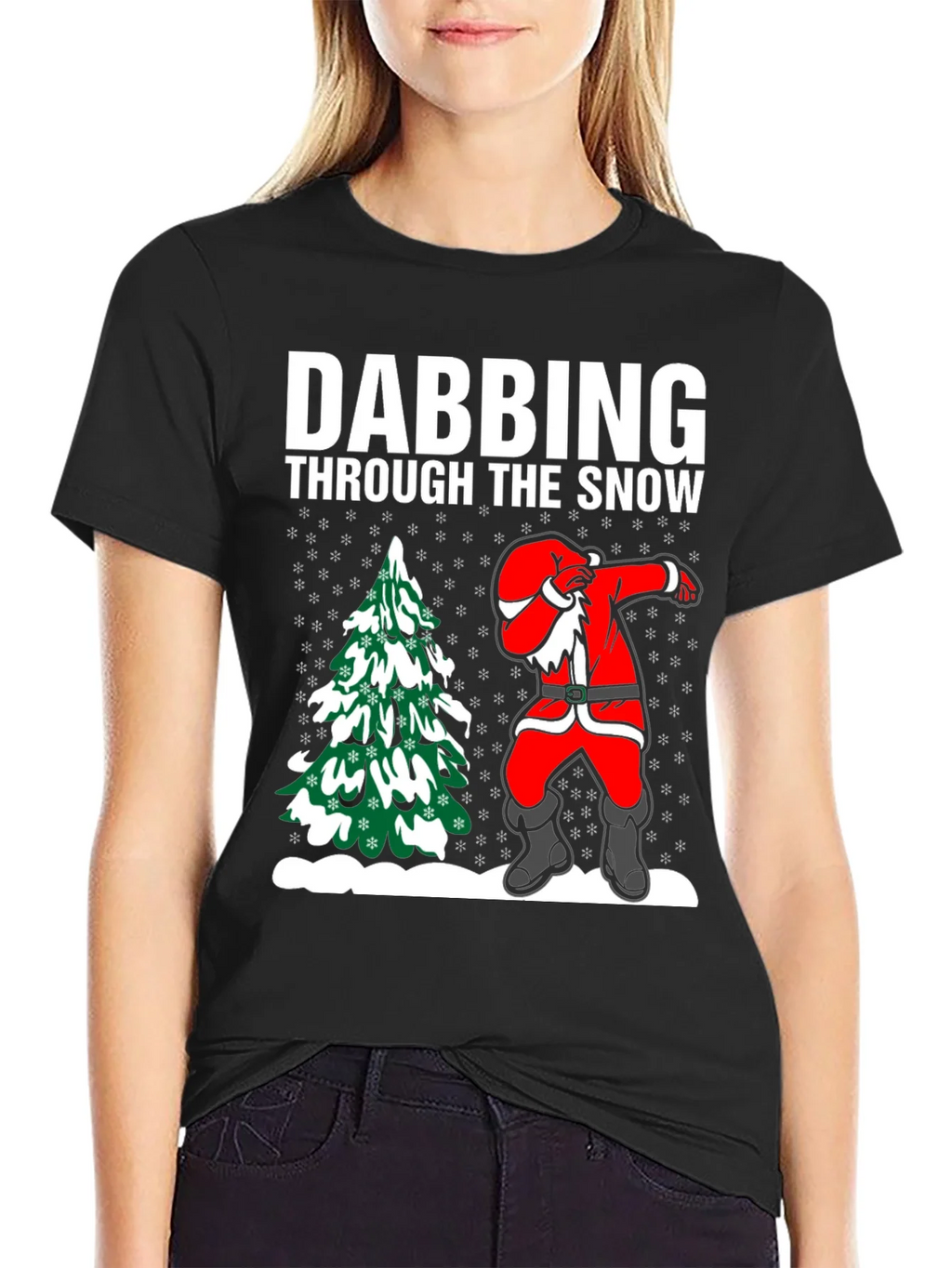 Dabbing Santa T-Shirt: Through the Snow product image 2