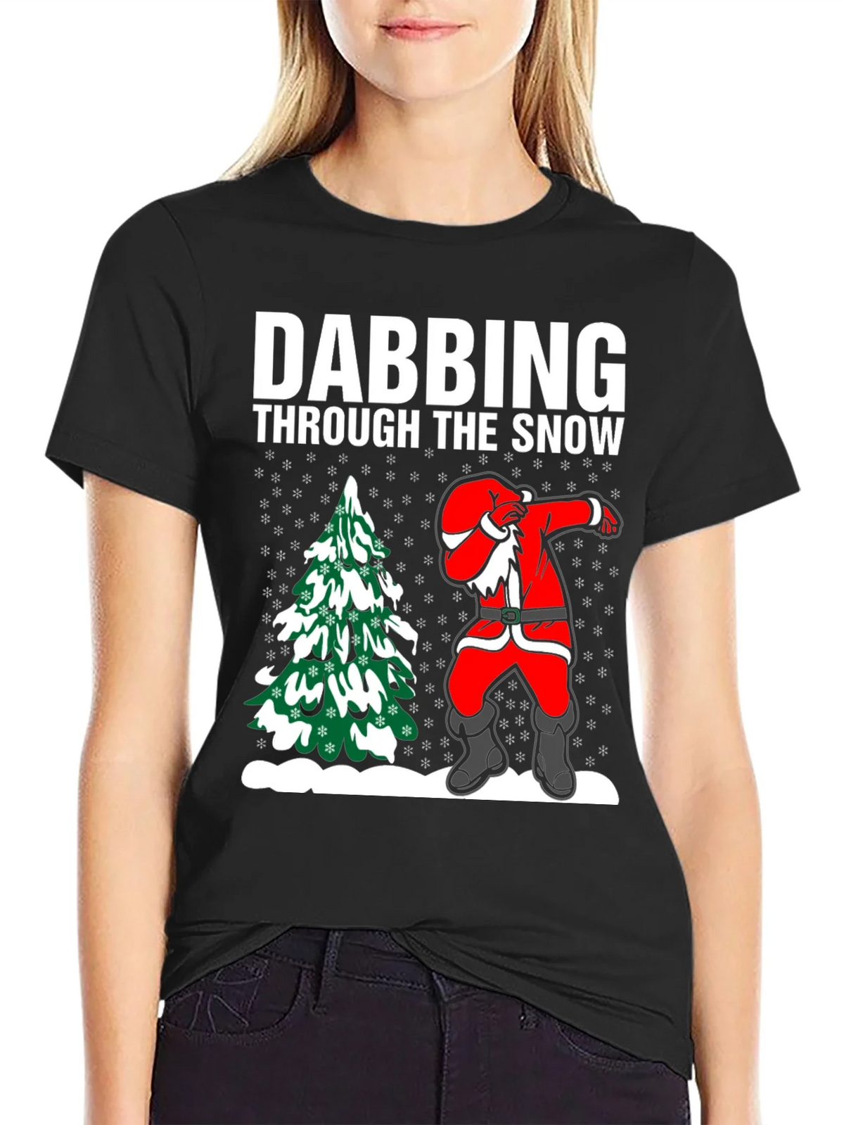 Dabbing Santa T-Shirt: Through the Snow product image 2