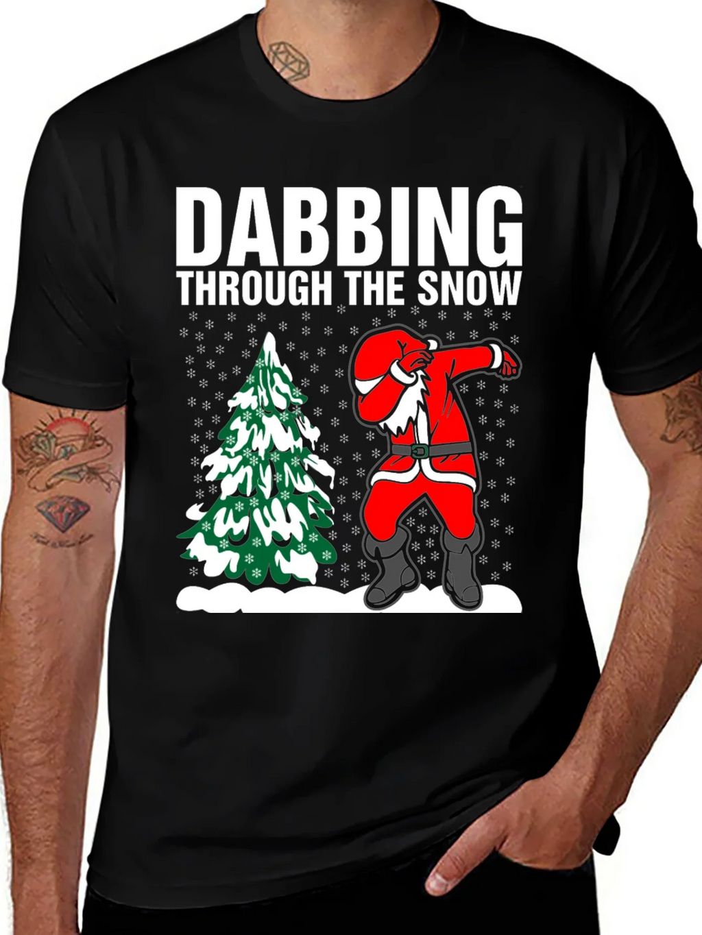 Dabbing Santa T-Shirt: Through the Snow product image 1