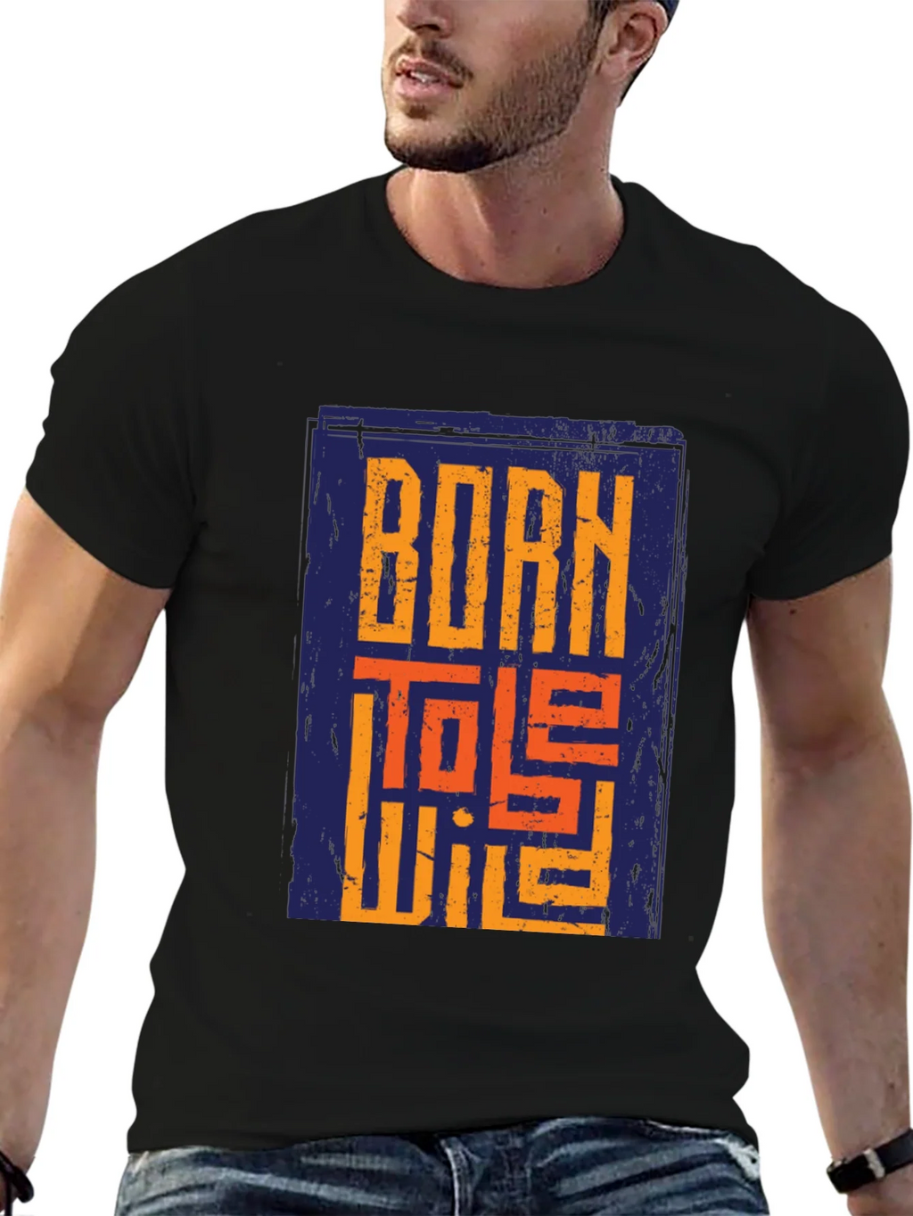 Born To Be Wild Graphic Print Black T-Shirt product image 6