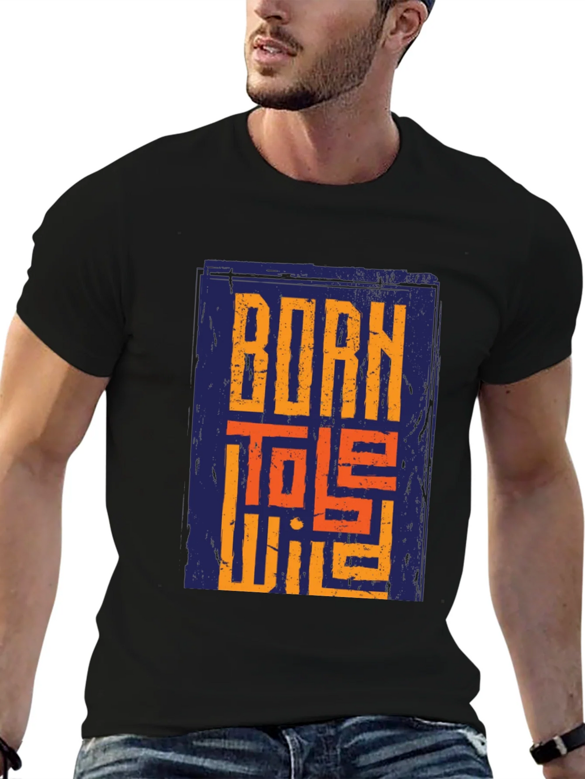 Born To Be Wild Graphic Print Black T-Shirt product image 6