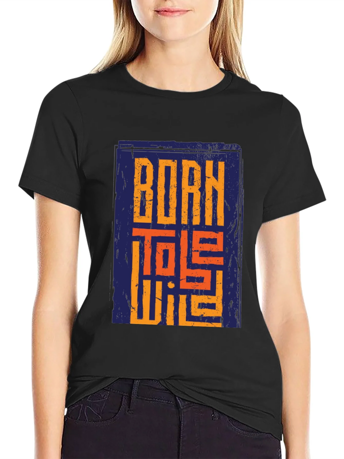 Born To Be Wild Graphic Print Black T-Shirt product image 2