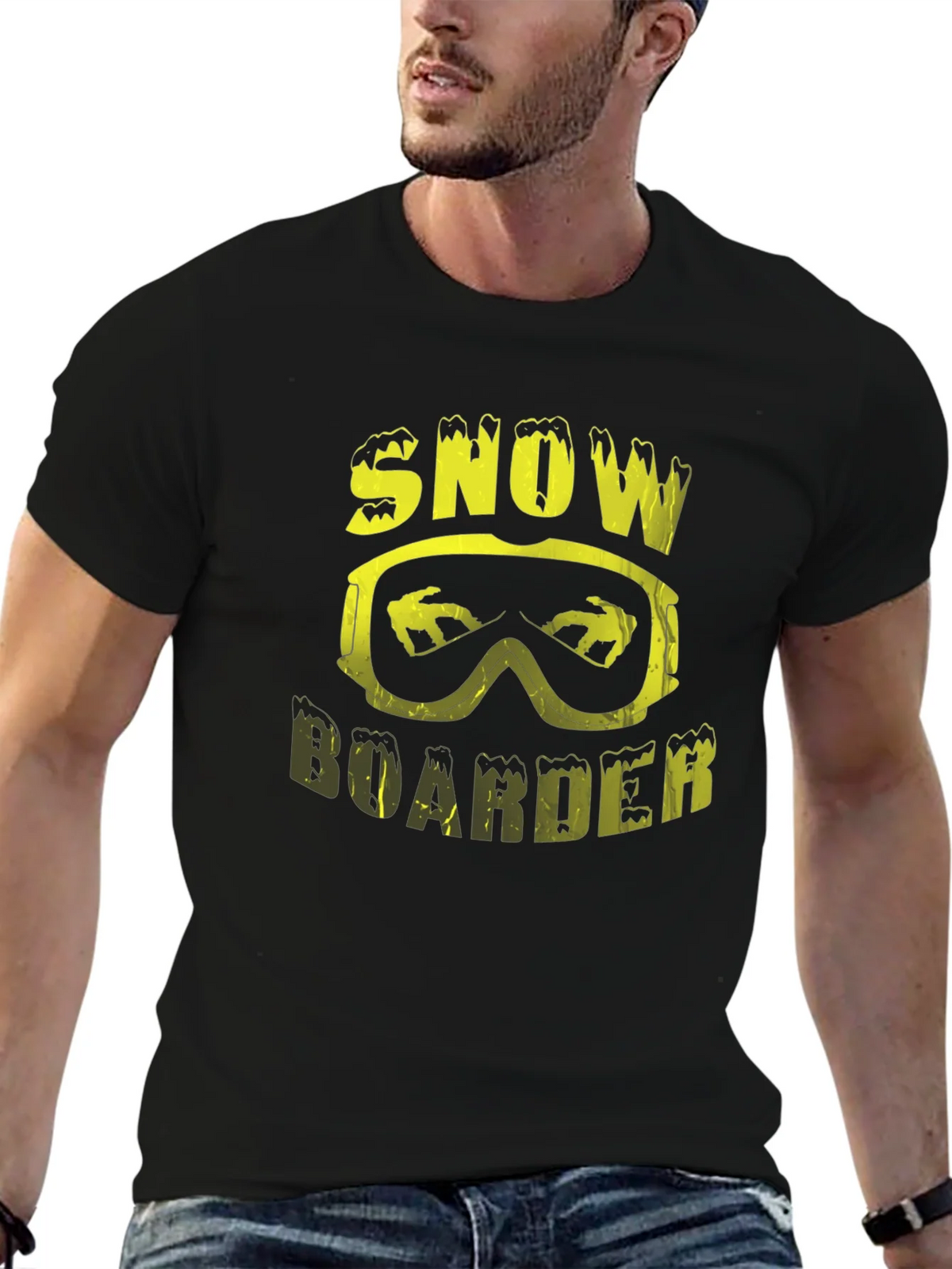 Snowboarder Graphic Tee - Black product image 5