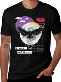 Raven Moon Black T-Shirt - Love & Noise Vaporwave Aesthetic product image 1