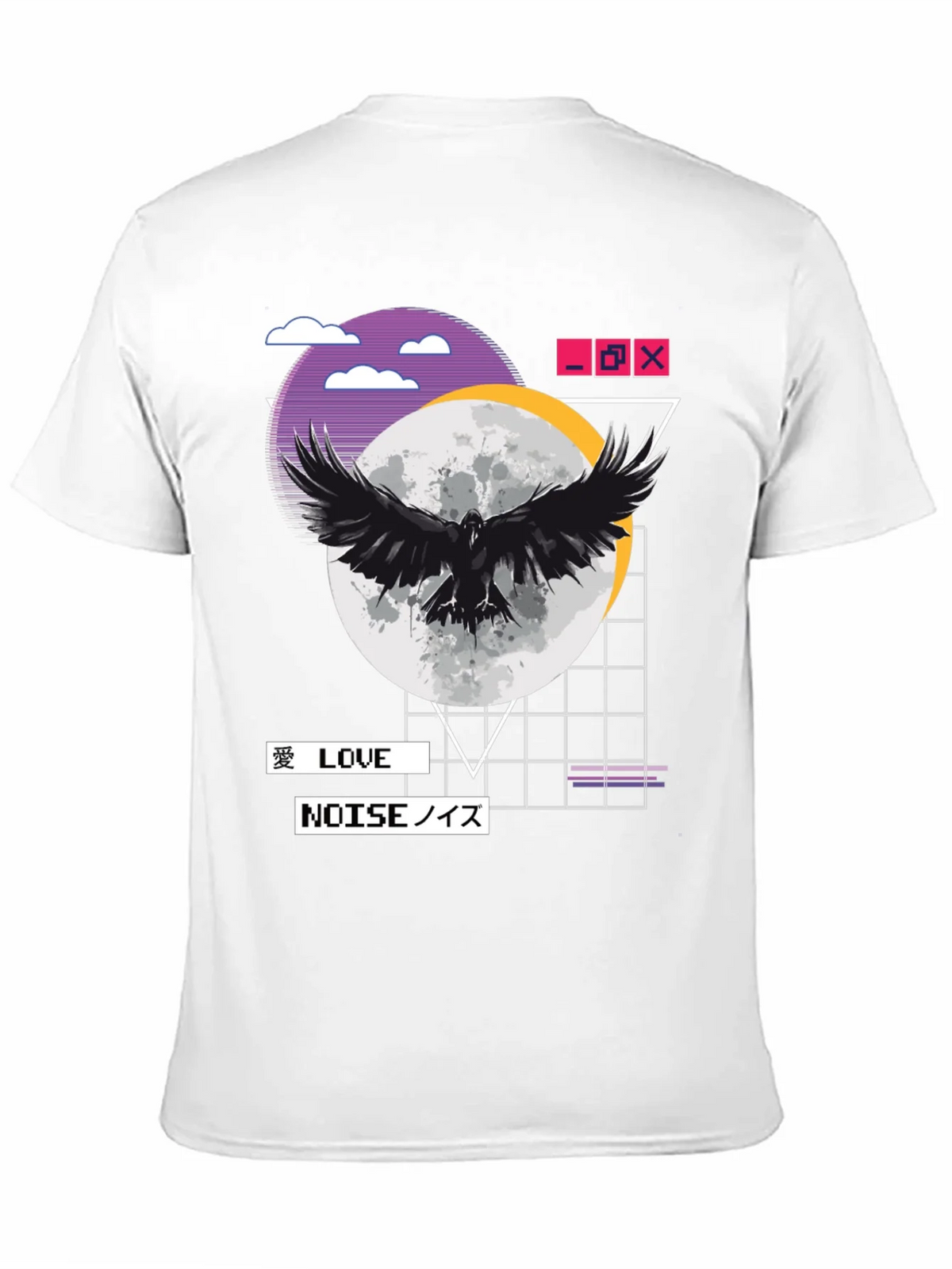 Raven Moon Black T-Shirt - Love & Noise Vaporwave Aesthetic product image 10