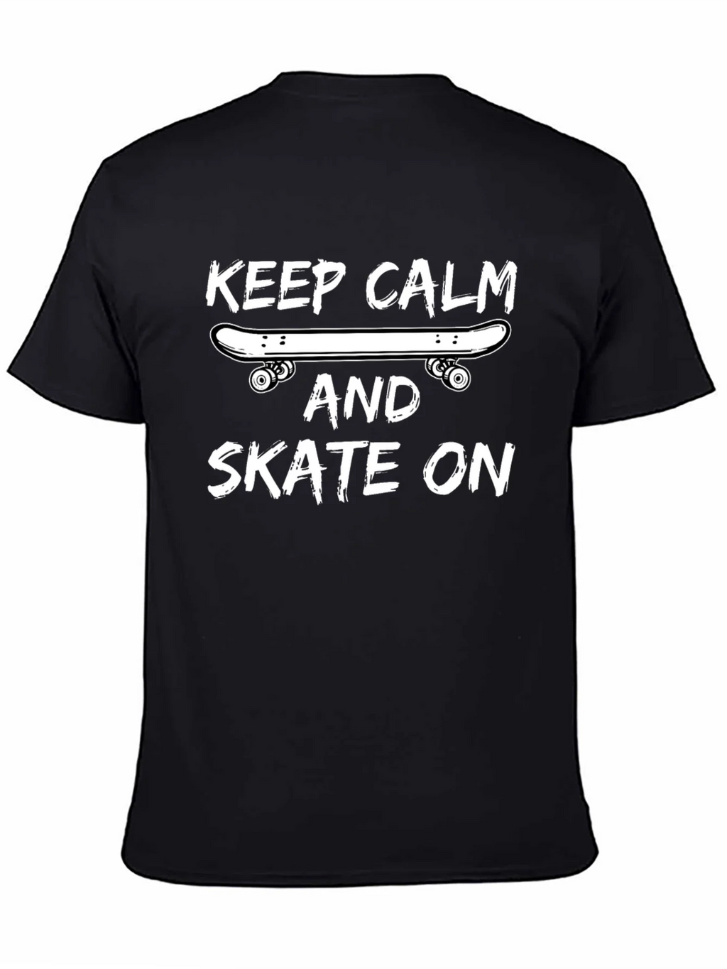 Keep Calm and Skate On T-Shirt - Black Graphic Tee product image 4