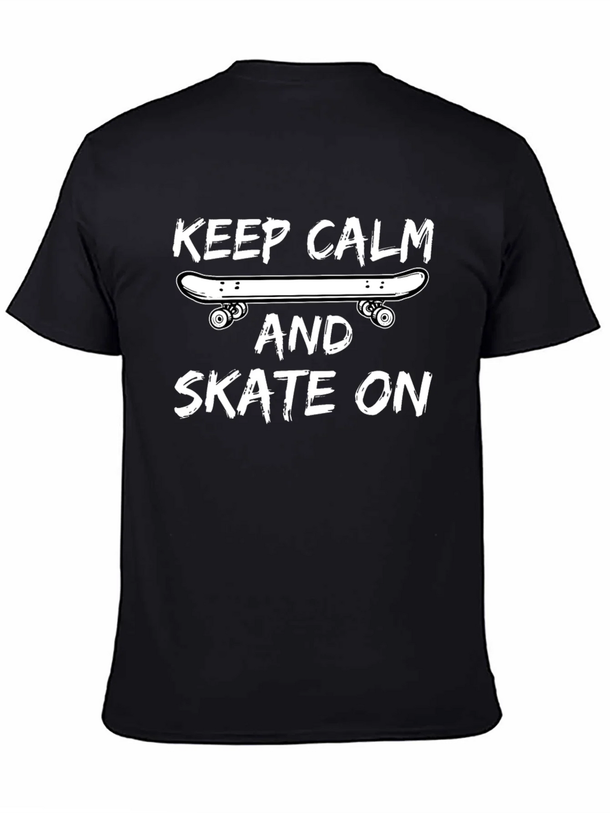 Keep Calm and Skate On T-Shirt - Black Graphic Tee product image 4