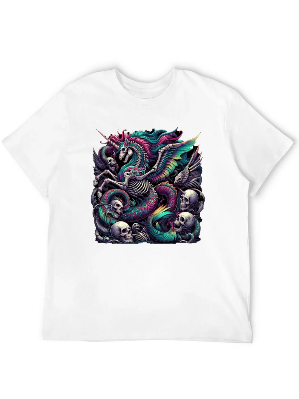 Unicorn Skeleton Graphic Tee - Black product image 11
