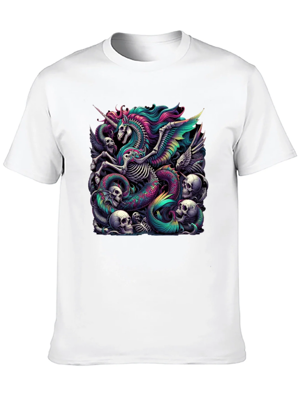 Unicorn Skeleton Graphic Tee - Black product image 9
