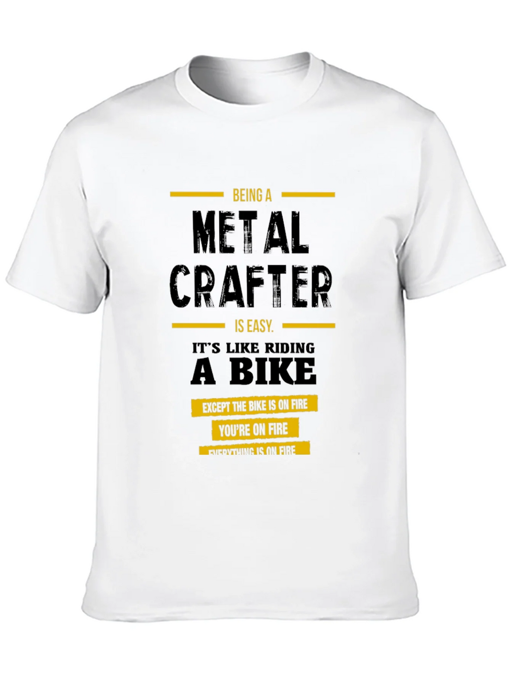 Metal Crafter T-Shirt: Riding a Bike on Fire product image 9