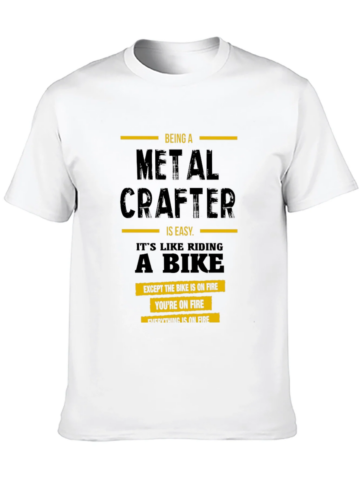 Metal Crafter T-Shirt: Riding a Bike on Fire product image 9