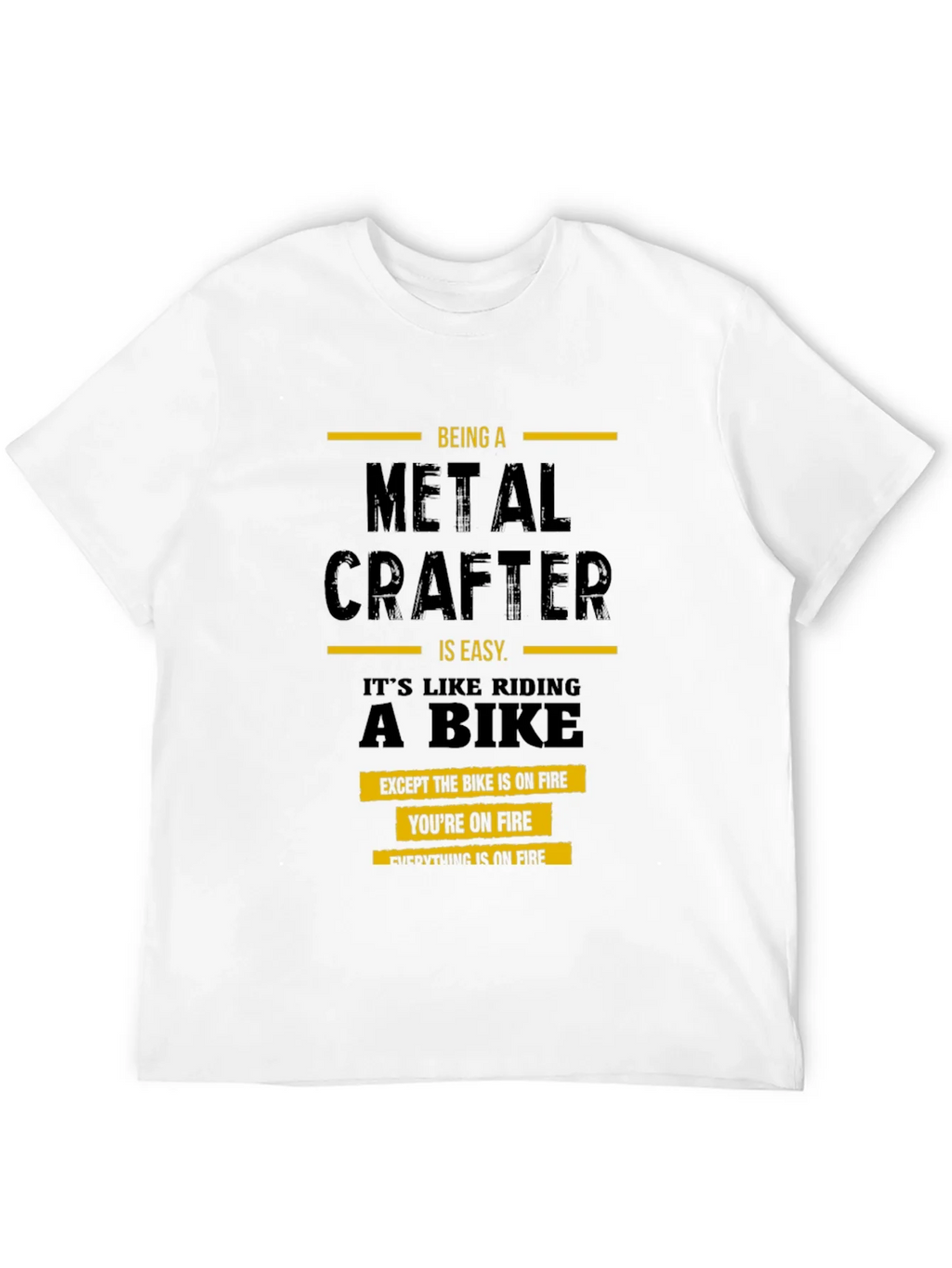 Metal Crafter T-Shirt: Riding a Bike on Fire product image 11