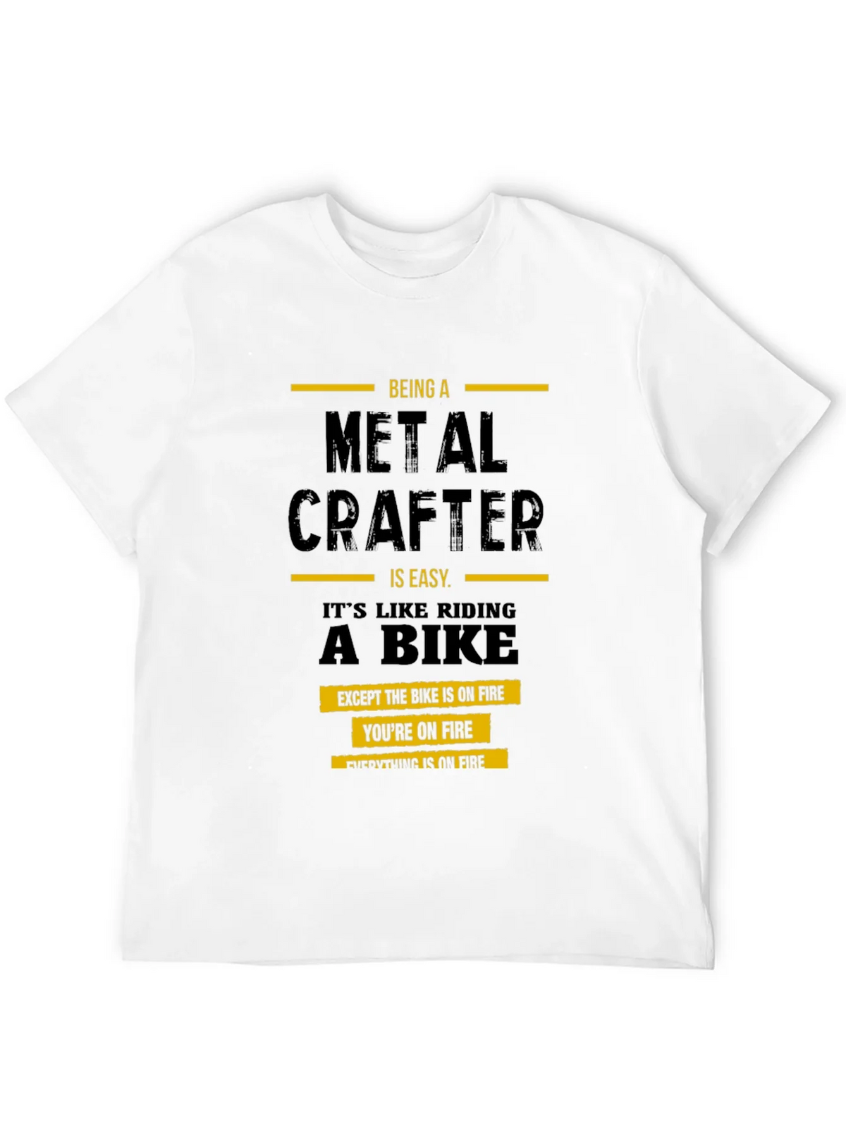 Metal Crafter T-Shirt: Riding a Bike on Fire product image 11